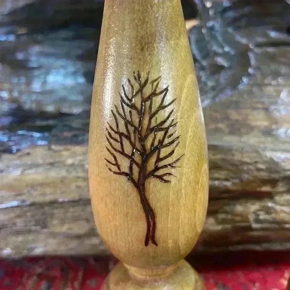 Handcrafted, beautiful tree, candle sticks. These are one of a kind. - Picture 2 of 6